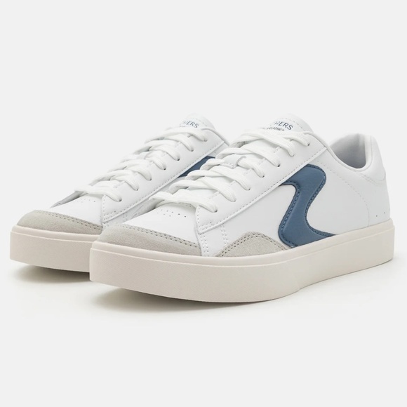 Skechers Women’s Eden LX Trainers in White/Navy/Gray, Size 6.5 - Picture 1 of 6